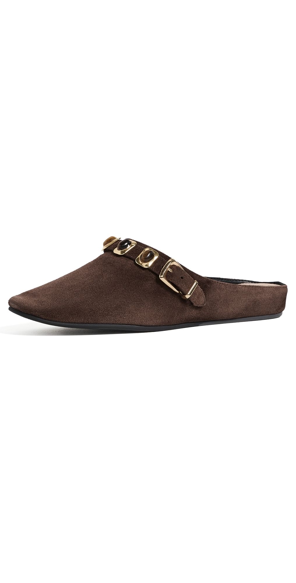 Veronica Beard Narcisa Cabachon Mules Espresso 9.5