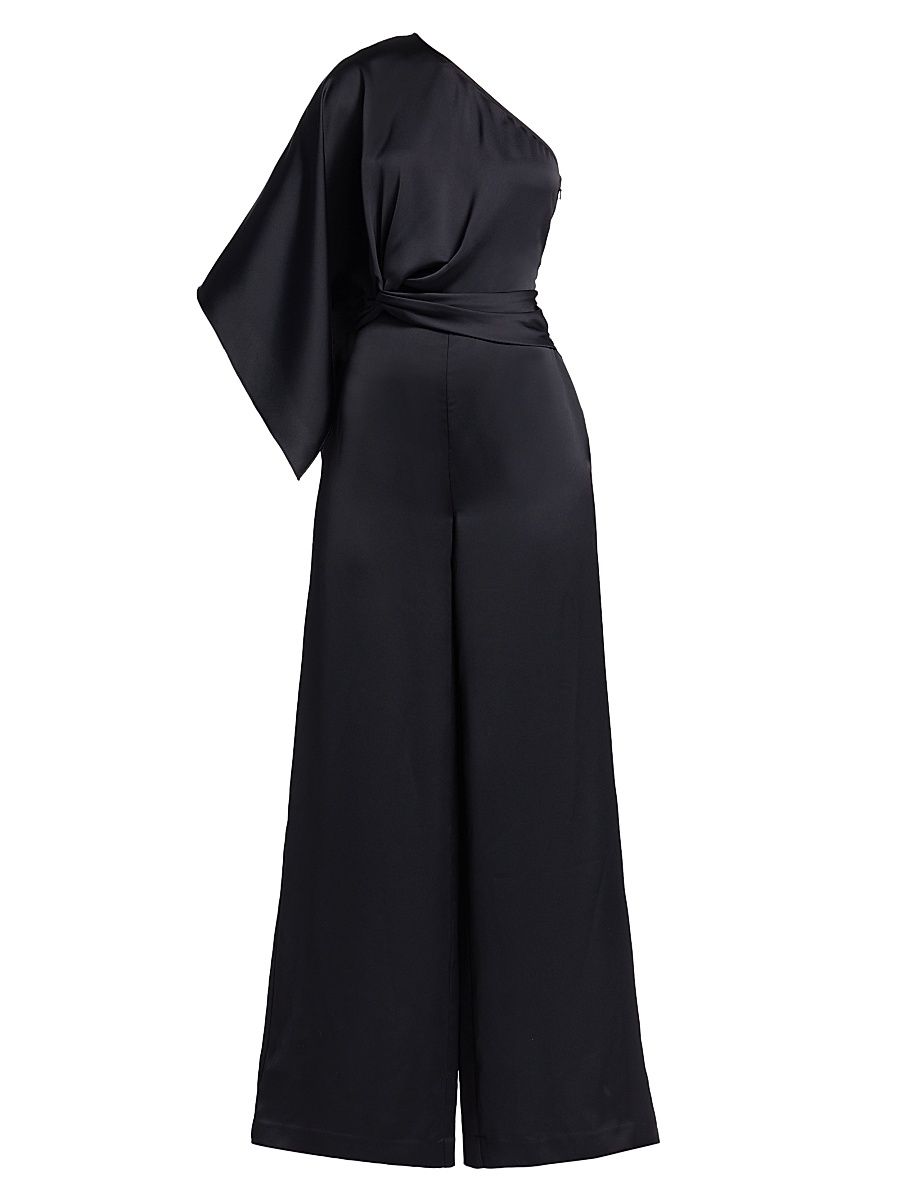 Women's Simone One-Shoulder Jumpsuit - Black - Size 8