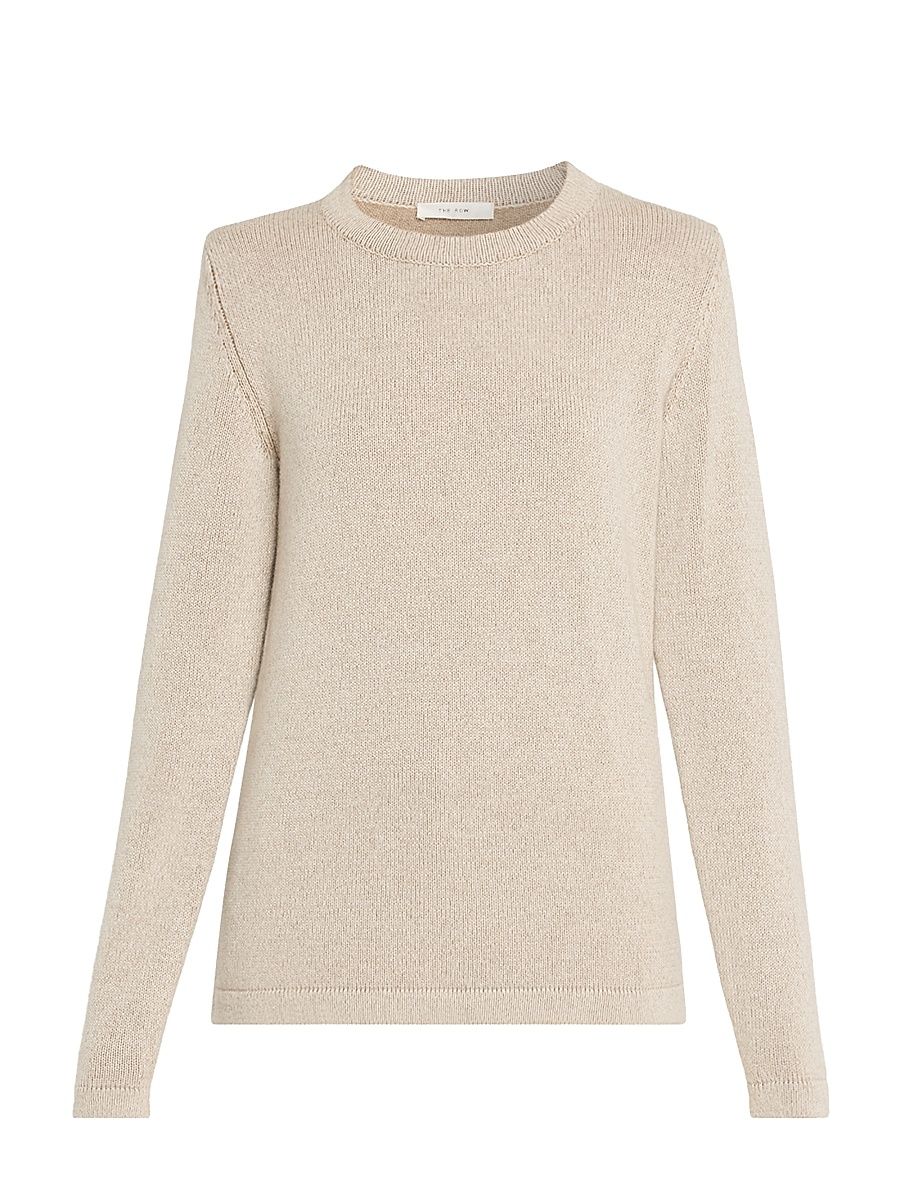 Women's Lyse Cashmere Crewneck Sweater - Beige - Size XL