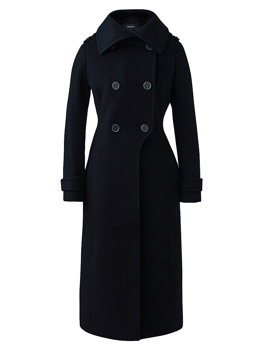 Women's Elodie-Z Wool Peacoat - Black - Size Medium