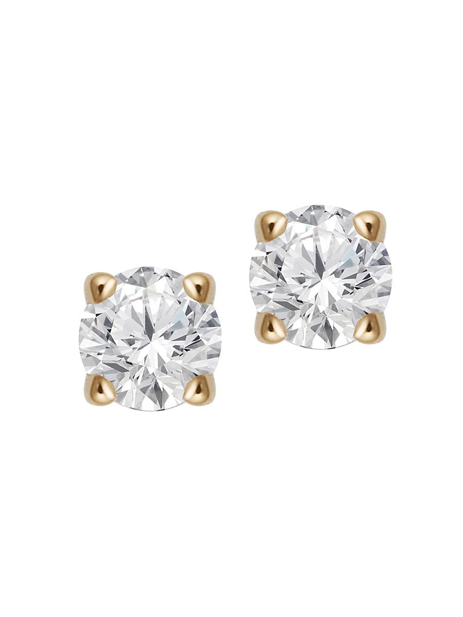 Women's 14K Yellow Gold Shine Bright Diamond Mini Studs - Yellow Gold