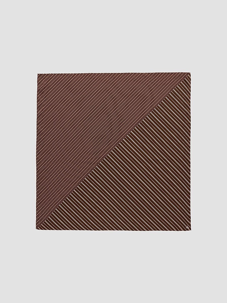rag & bone Women's Gia Striped Silk Scarf - Brown Stripe