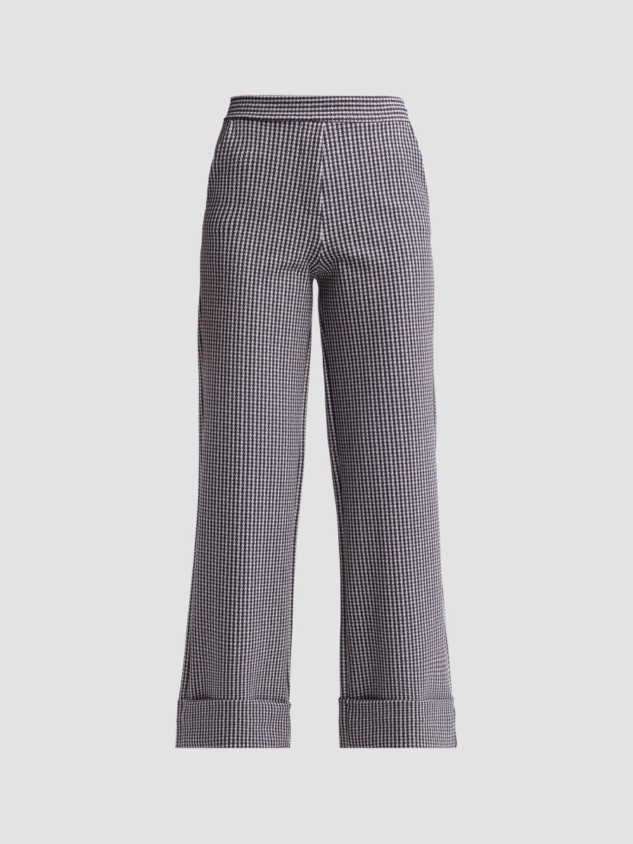 Chiara Boni La Petite Robe Women's ​Fredynah Printed Pants - Houndstooth - Size 10