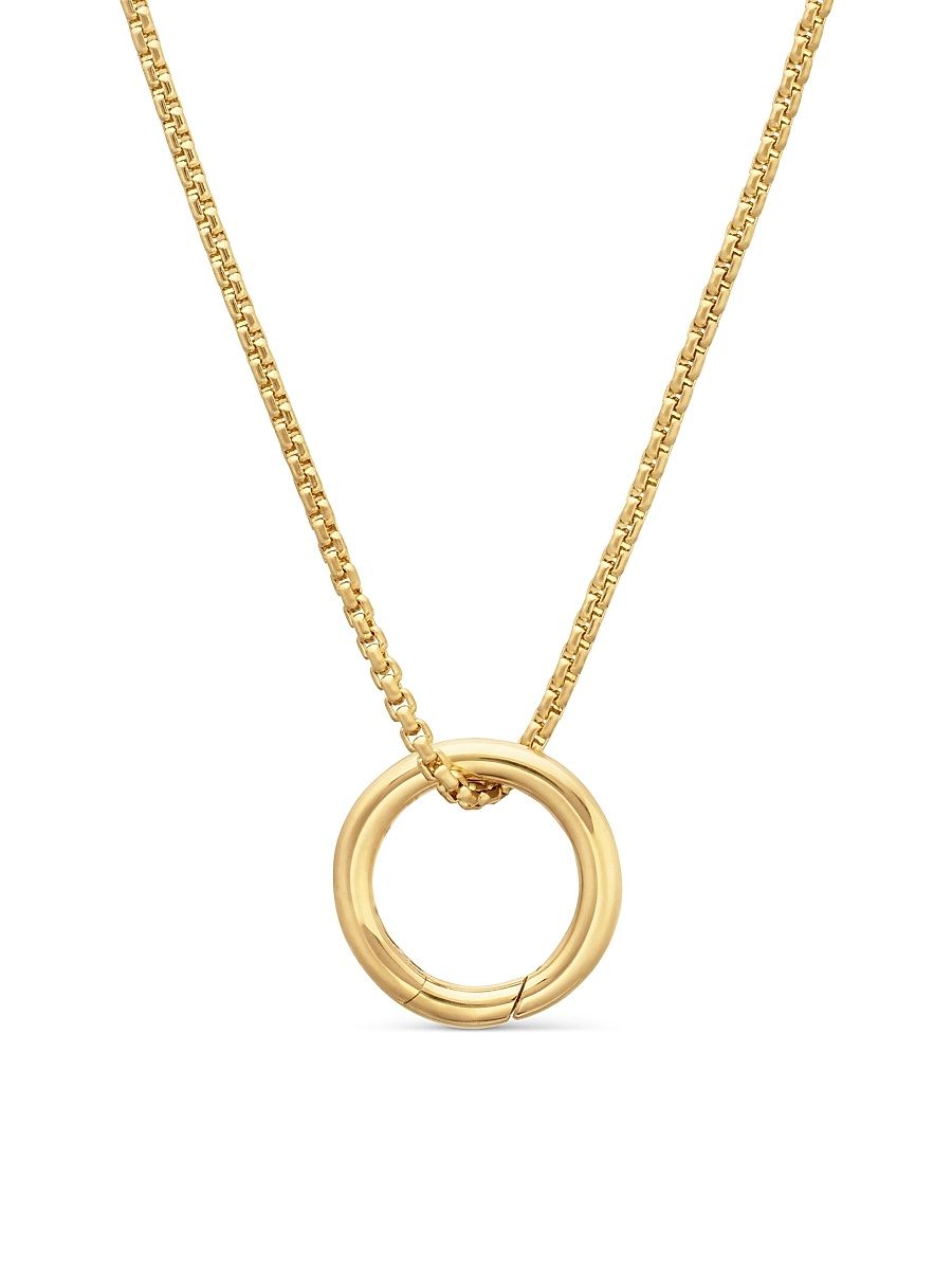 Women's Smooth Amulet Holder in 18K Yellow Gold, 12.3mm - Gold