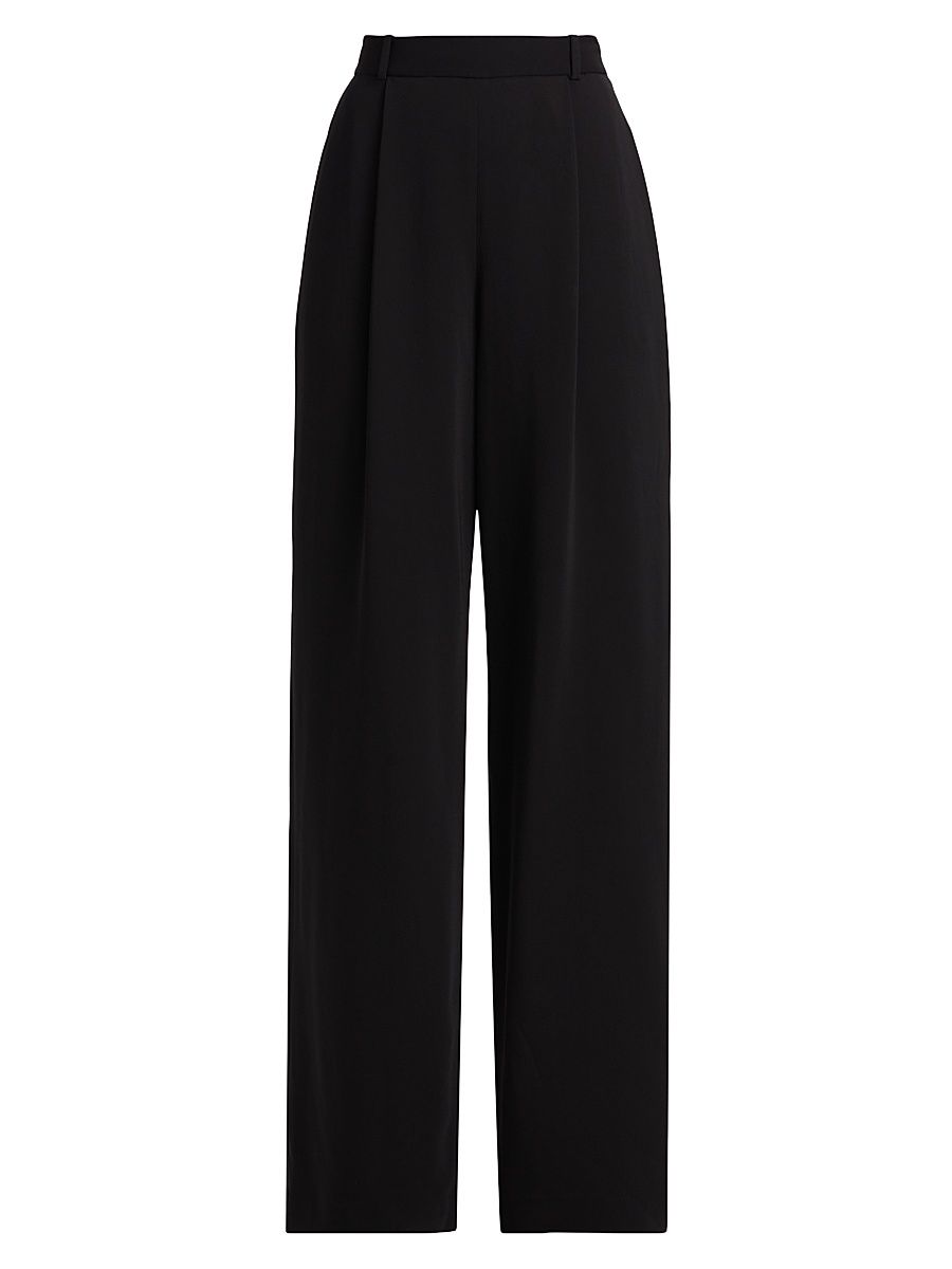 Women's Hailey Wide-Leg Trousers - Jet - Size 12