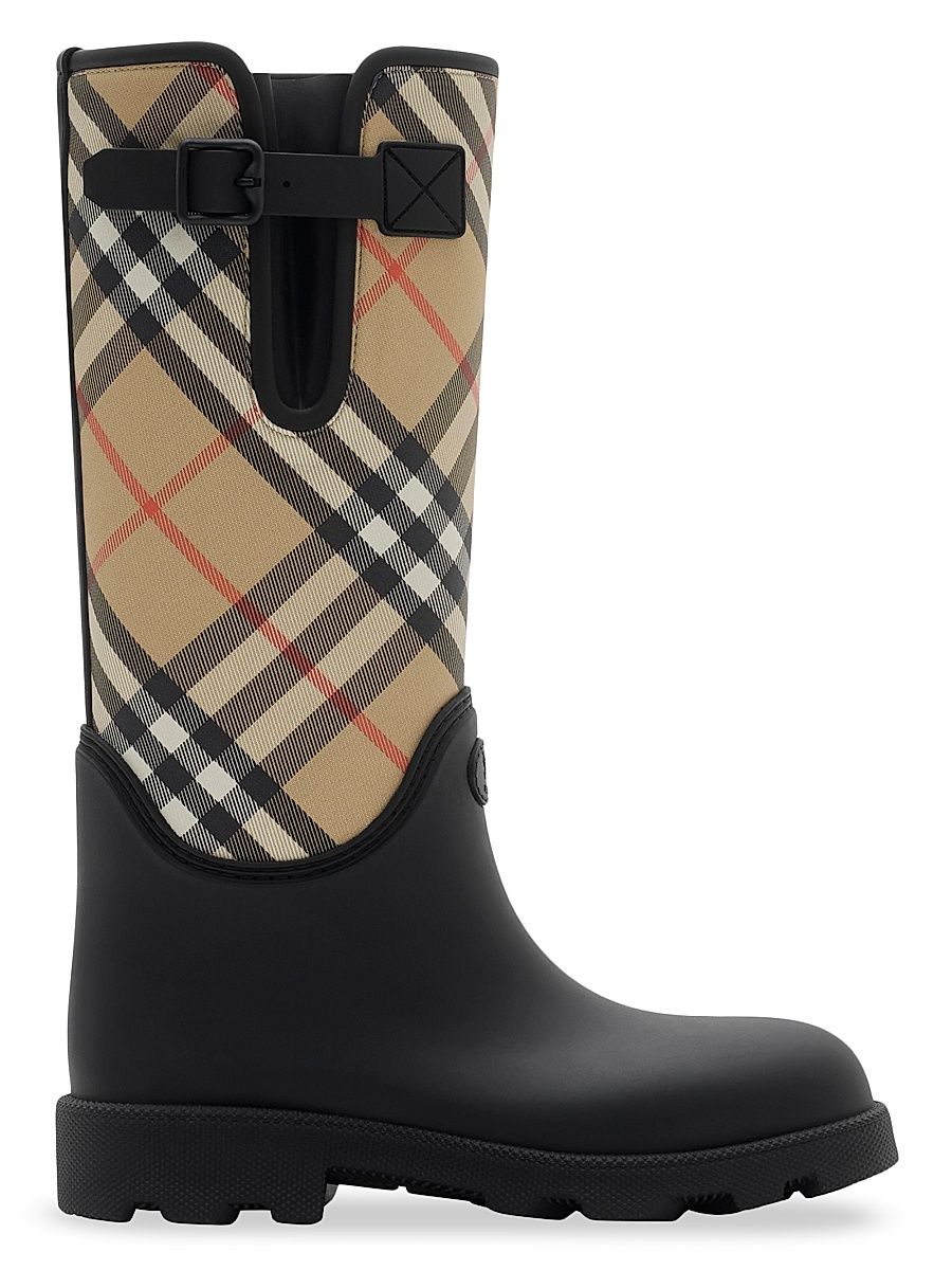 Women's Marsh Stamp Check High Boots - Black - Size 11