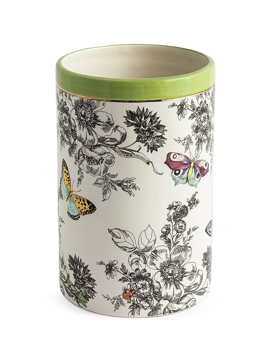 Butterfly Toile Short Vase