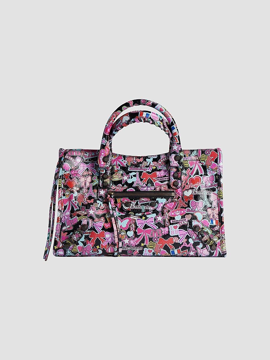 Balenciaga Women's Le City Top Handle Bag - Black Multicolor