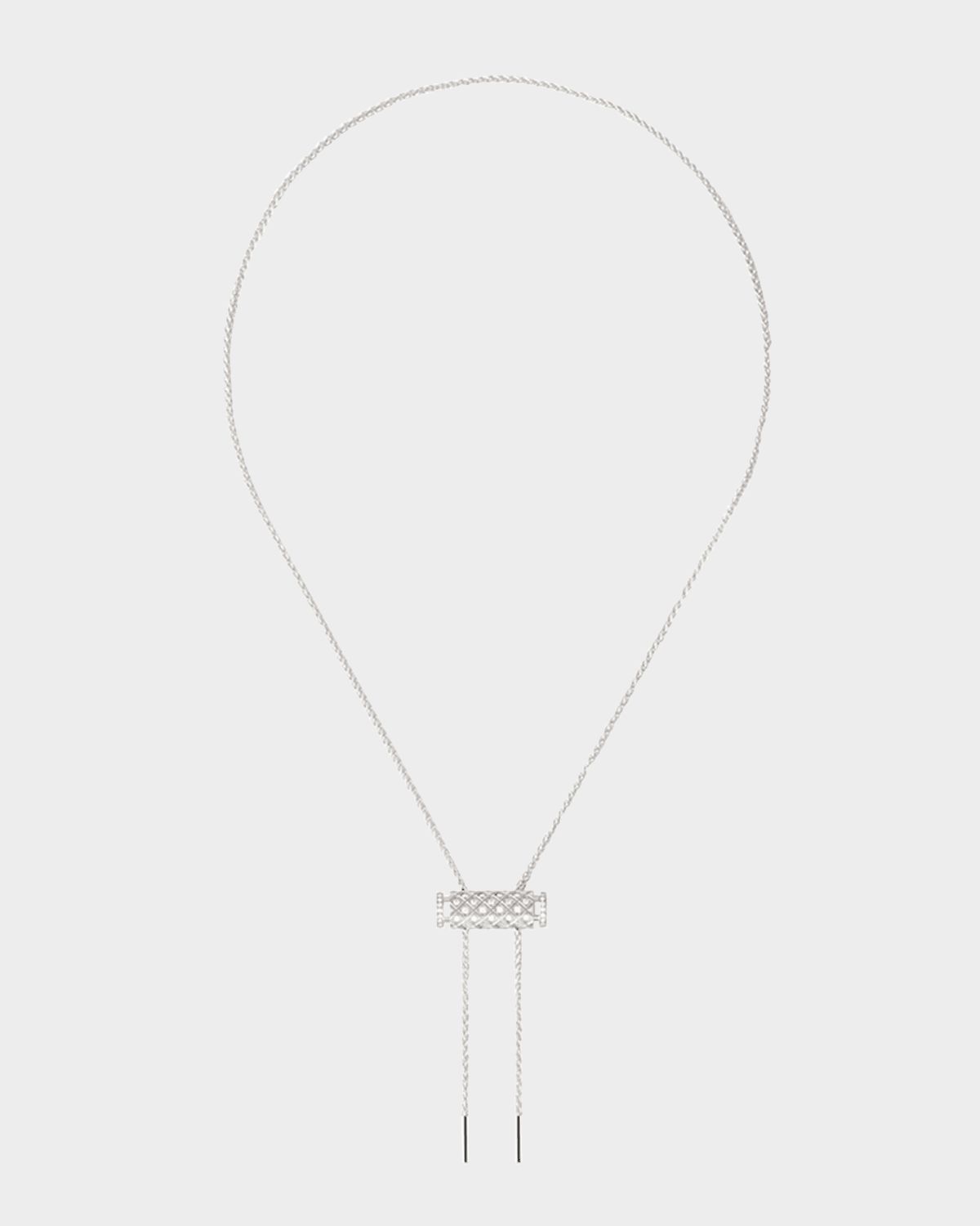 18K Full Pave Latch Pendant on MM Chain Necklace