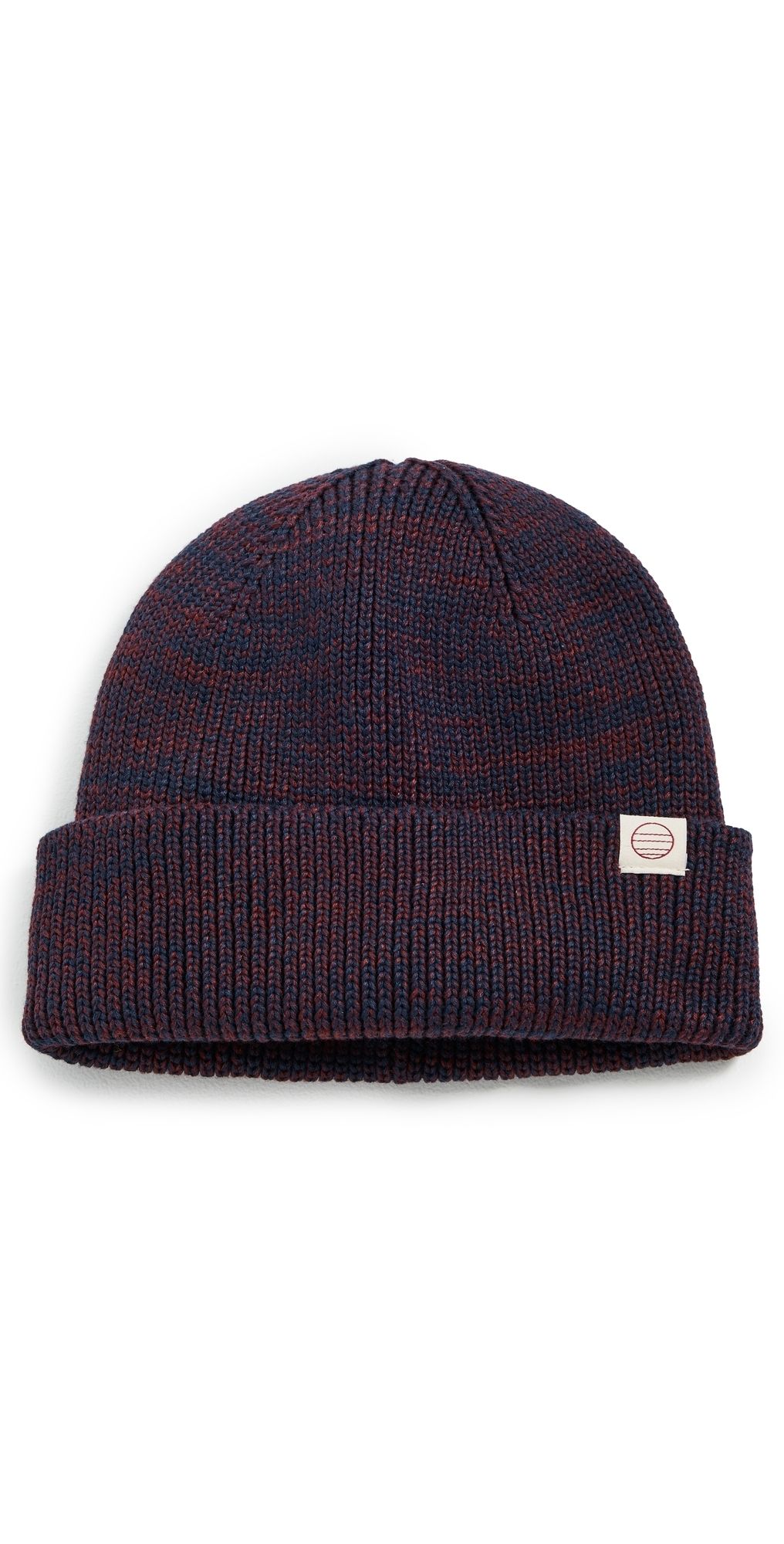 Marine Layer Cotton Beanie Navy/Red One Size