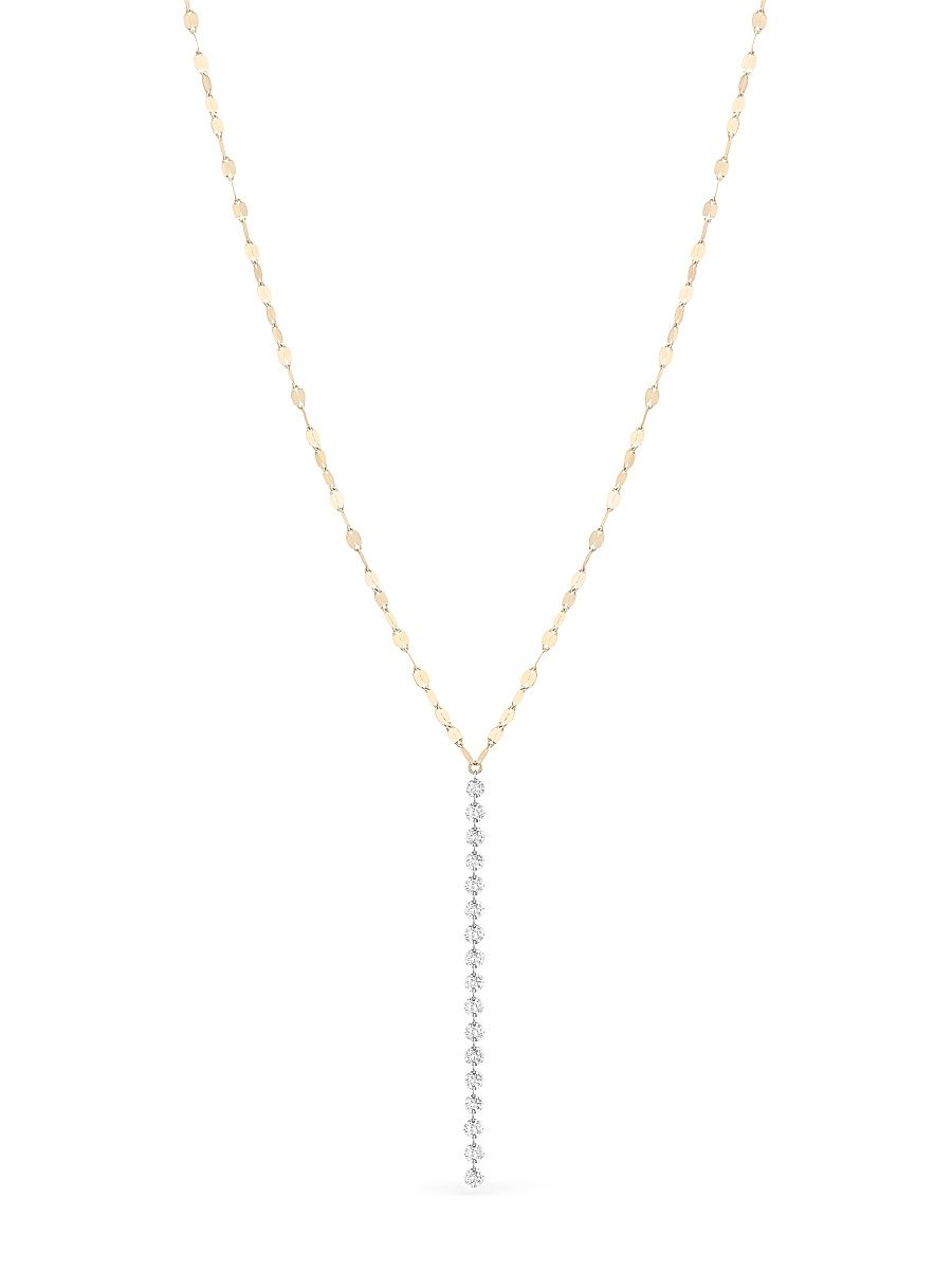 Women's Floating Diamond Two-Tone 14K Gold & 1.13 TCW Diamond Lariat Necklace - Yellow Gold