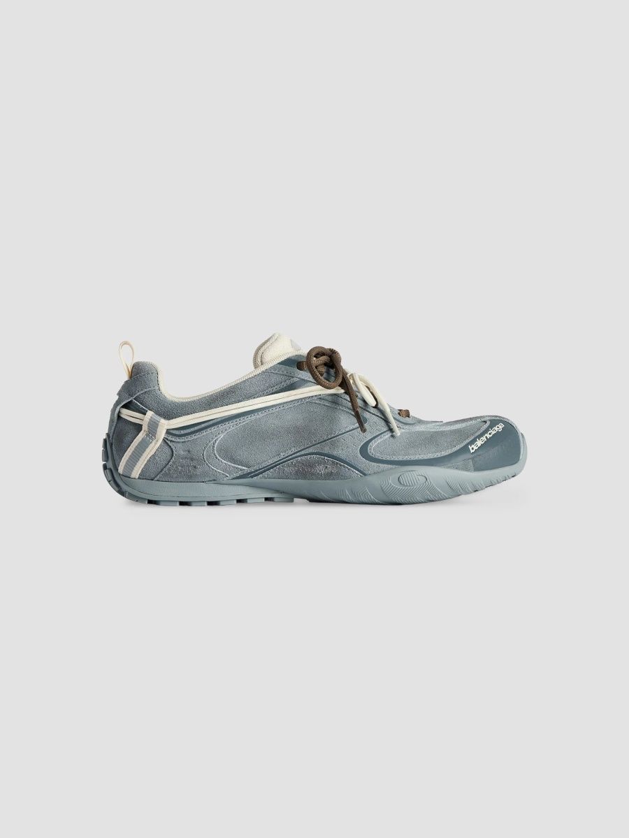 Balenciaga Women's Radar Velvety Sneakers - Blue Off White - Size 12