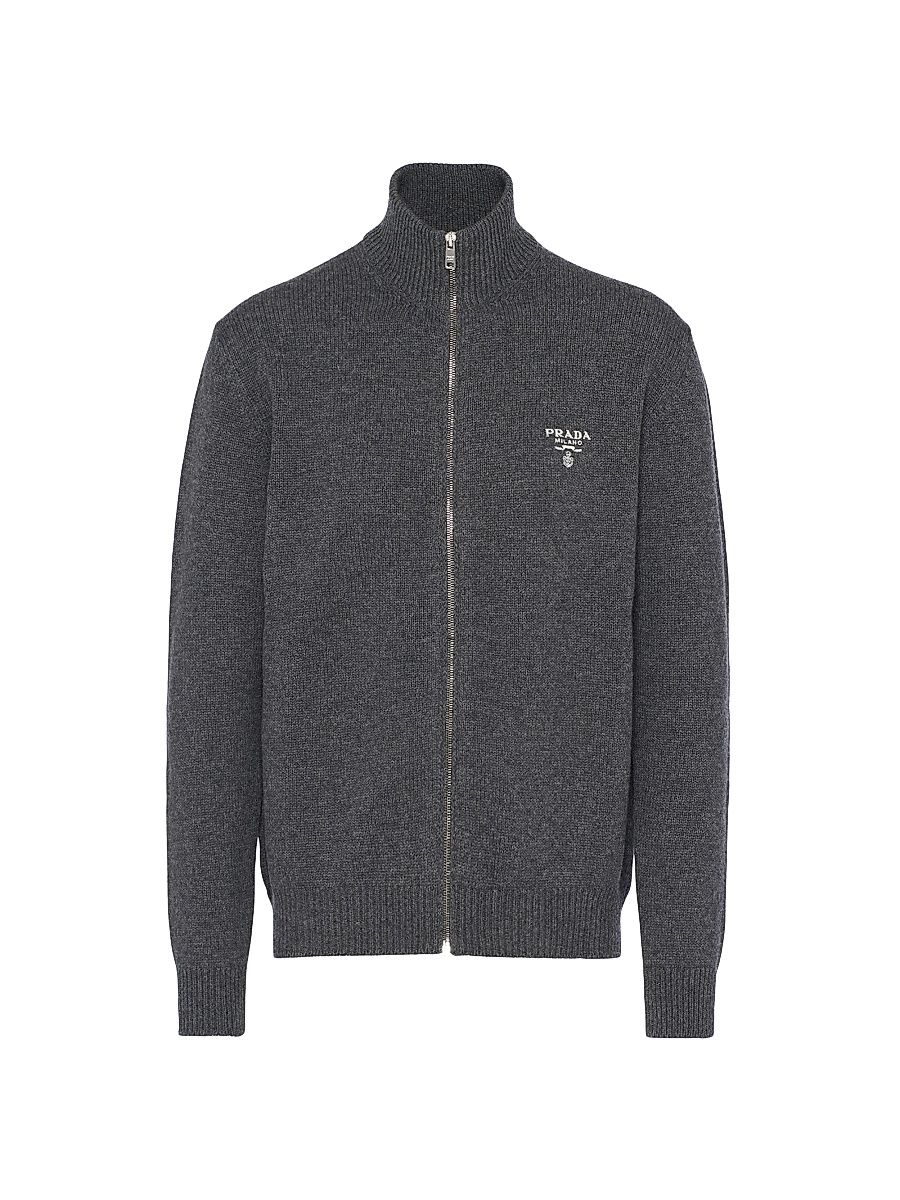 Men's Cashmere Hoodie - Grey - Size 46