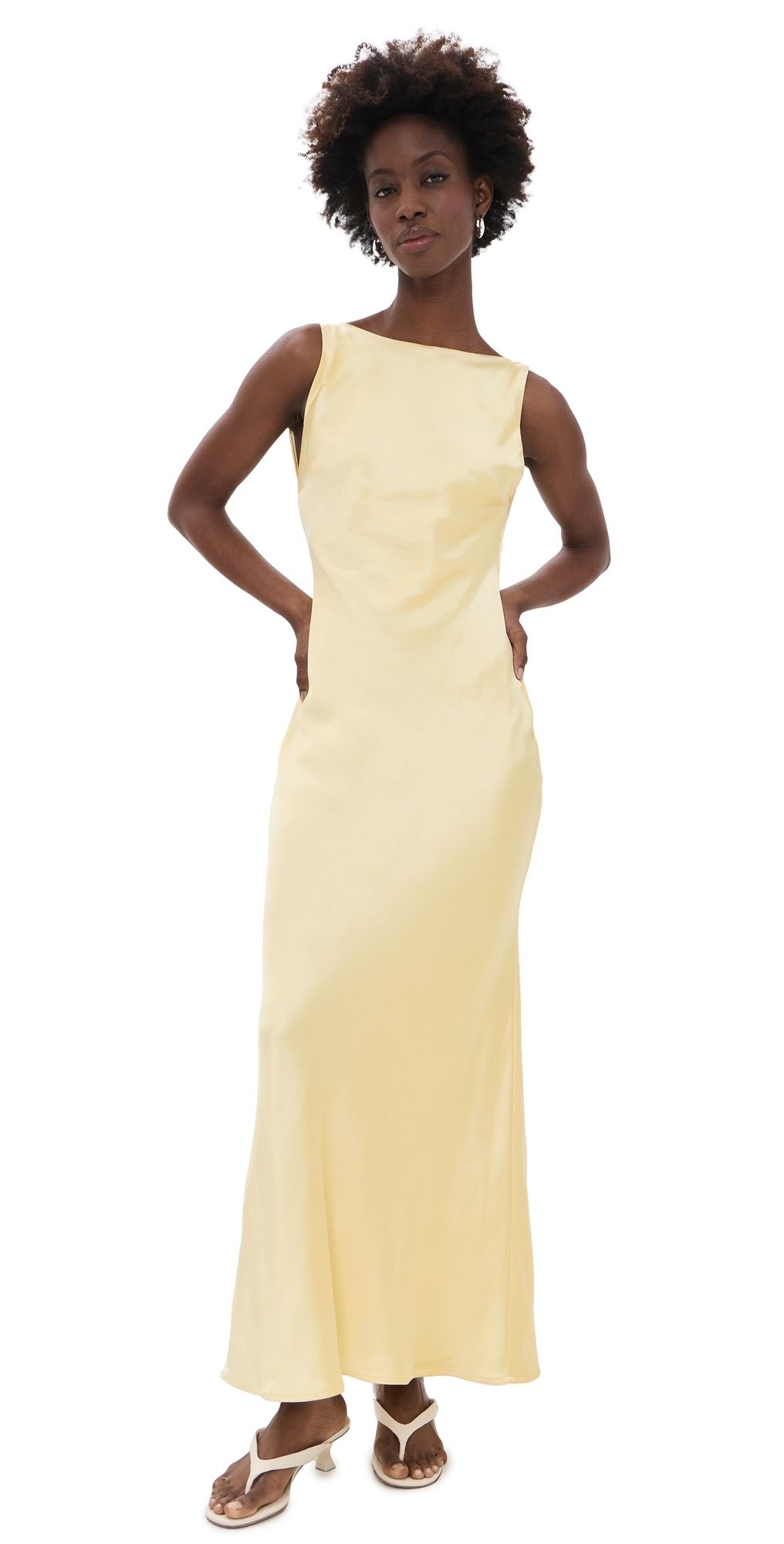 Runaway the Label Raelyn Maxi Dress Lemon M