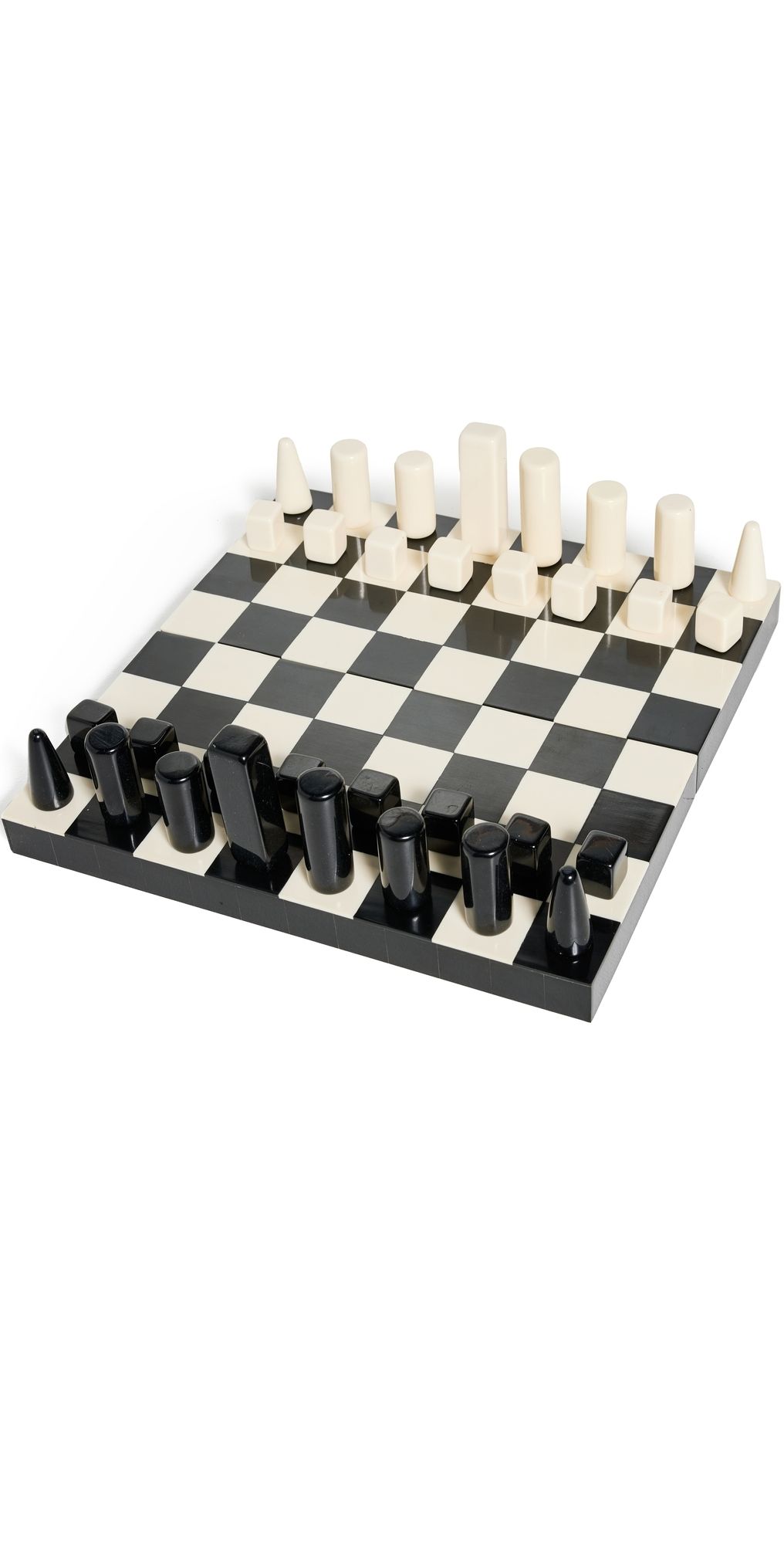 Tizo Design Horn/Bone Chess Set Black/White One Size