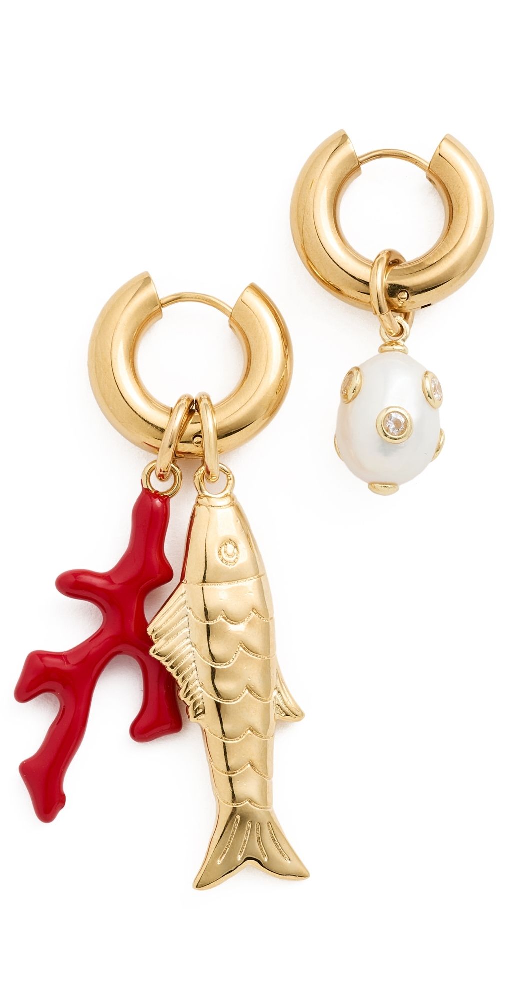 Martha Calvo Reef Earrings Gold One Size