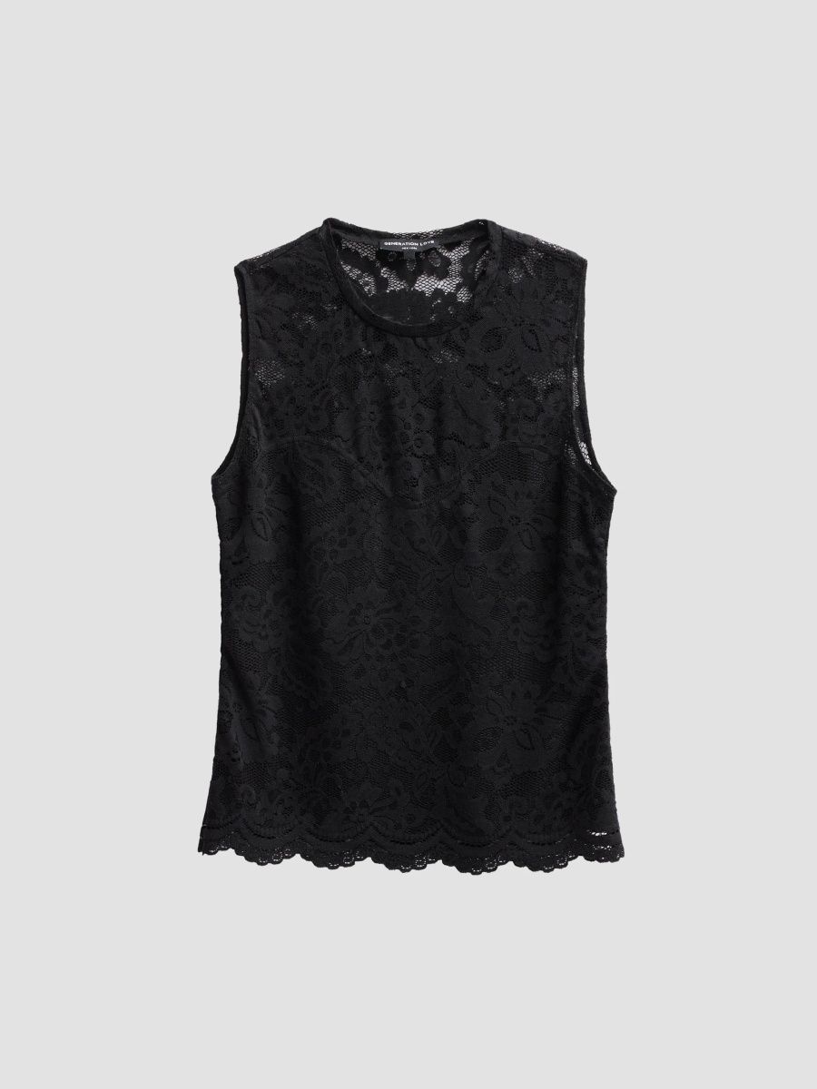 Generation Love Women's Lace Sleeveless Top - Black - Size XS