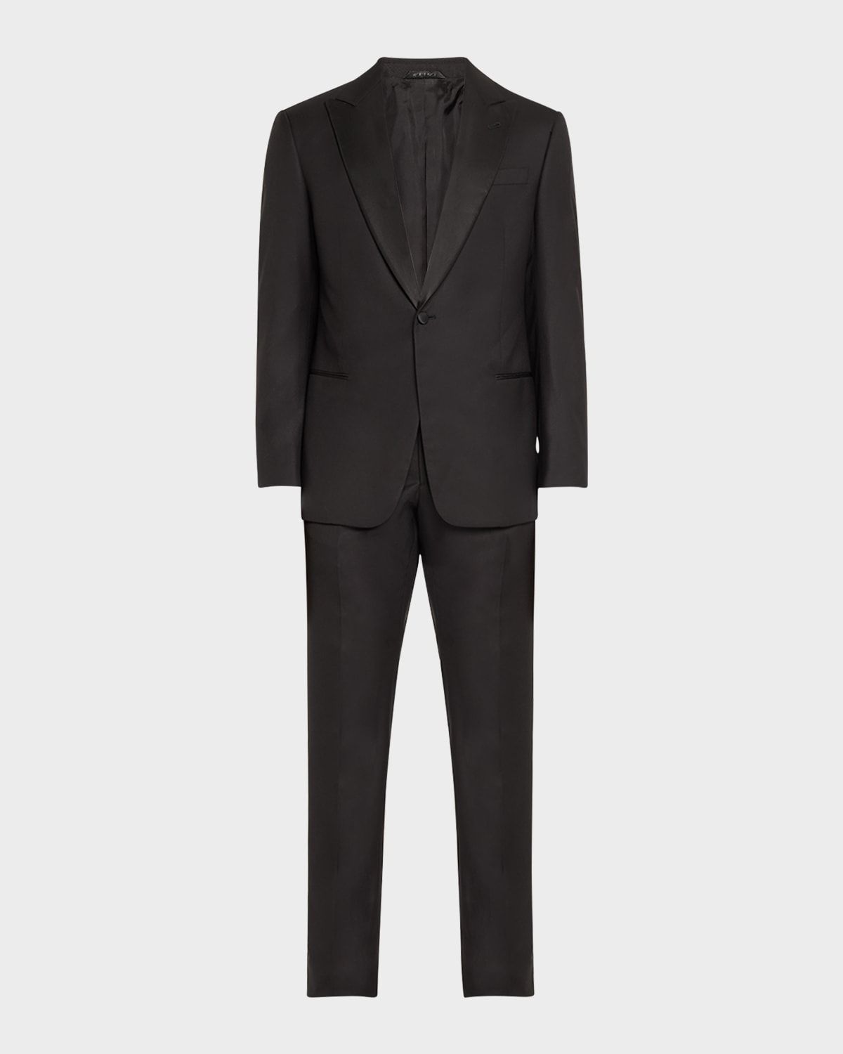 Men & apos;s Wool Satin-Lapel Two-Piece Tuxedo Set