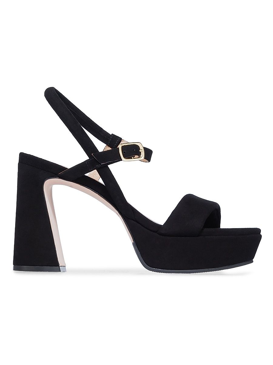 Women's Ventura Suede Platform Sandals - Black - Size 11