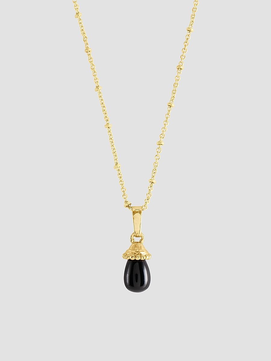 Women's Forza 18K-Gold-Plated & Gemstone Charm - Black Onyx