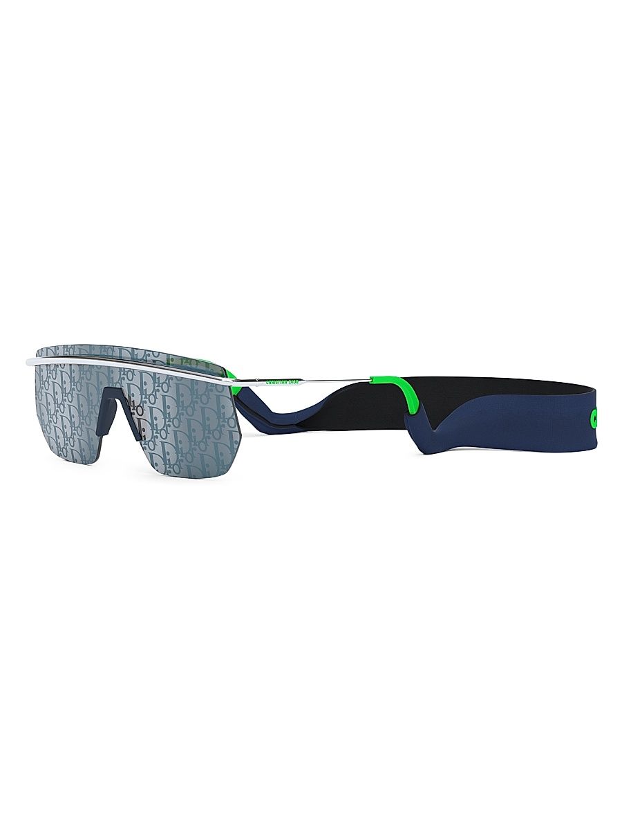 Men's DiorMotion M1I Mask Sunglasses - Blue Green