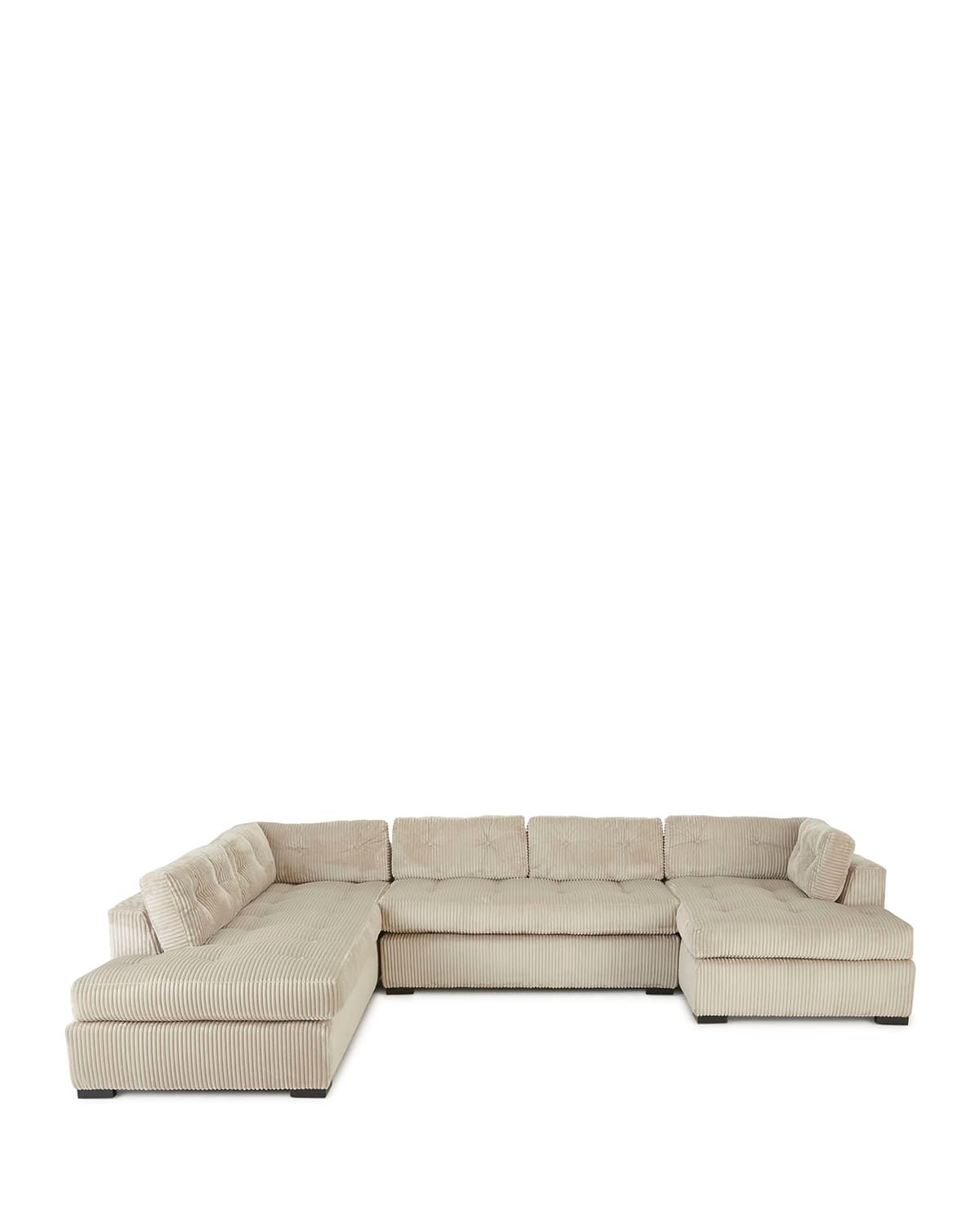 McLain Ivory 3-Piece Left-Side Chaise Sectional 136.5"