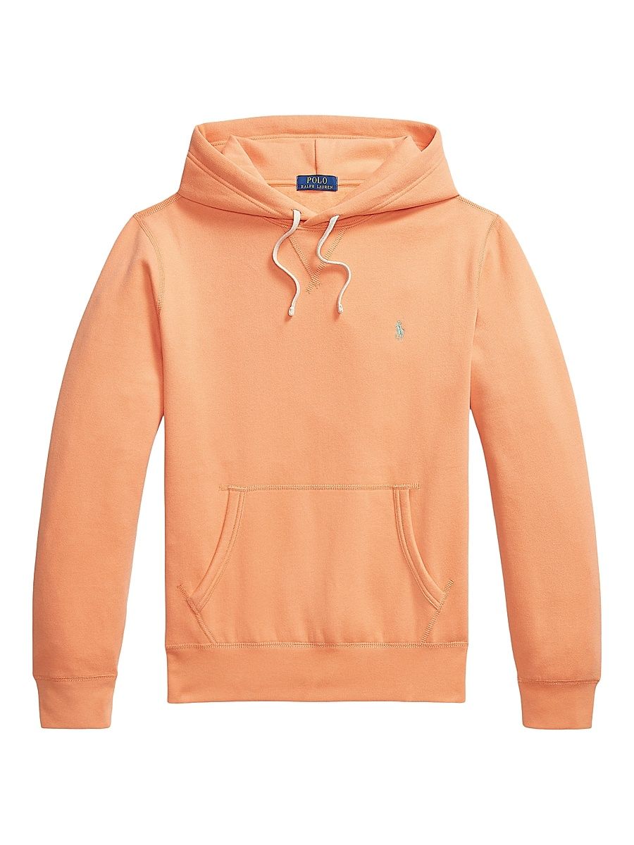 Men's Cotton-Blend Fleece Hoodie - Pompano Orange - Size XXL