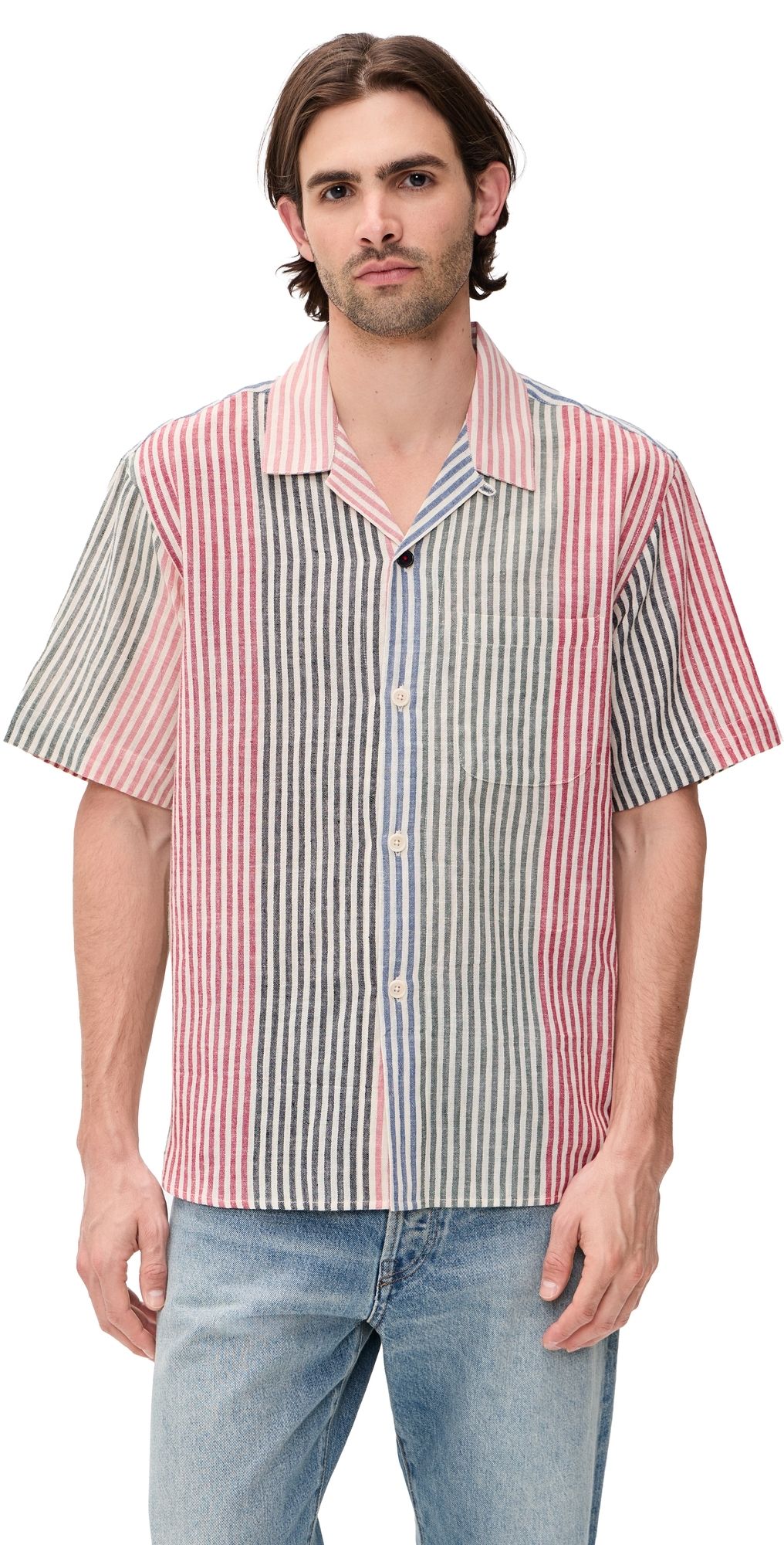 Kardo Ronen Handloom Striped Shirt Multi L