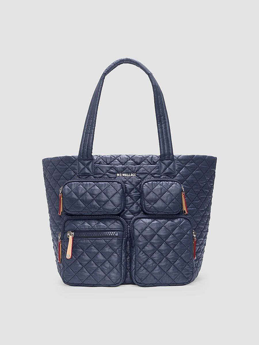 MZ Wallace Women's Medium Metro Travel Tote Bag - Navy