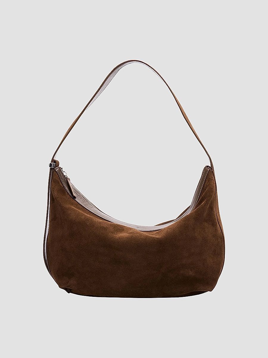 Staud Women's Large Demy Suede Hobo Bag - Truffle