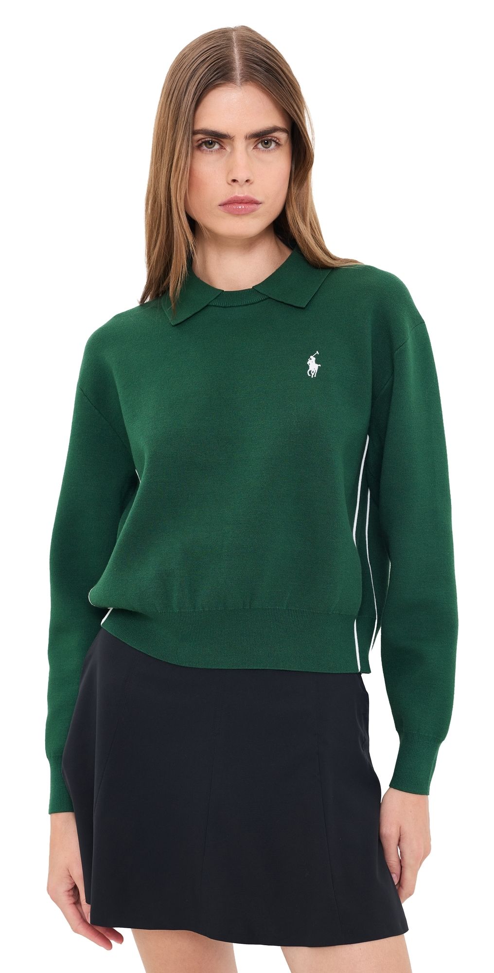 RLX Ralph Lauren Long Sleeve Collared Sweater Green XS
