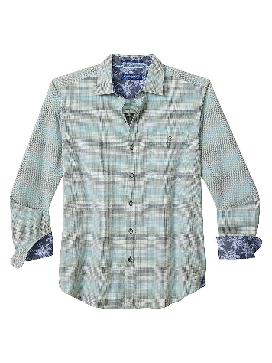 Men's Coastline Cord Shoreline Vines Cotton Shirt - Baby Fern - Size Large