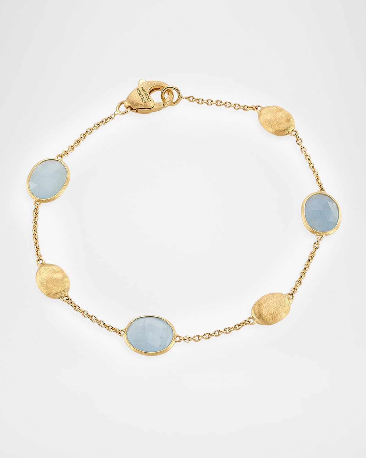 Siviglia 18K Gold Aquamarine Station Bracelet