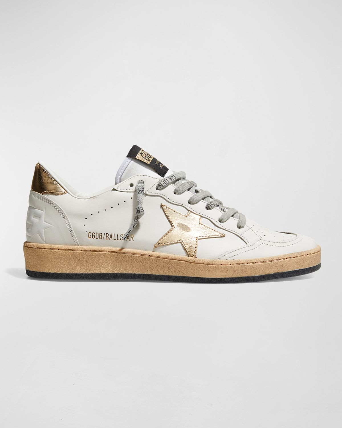 Ball Star Mixed Leather Low-Top Sneakers