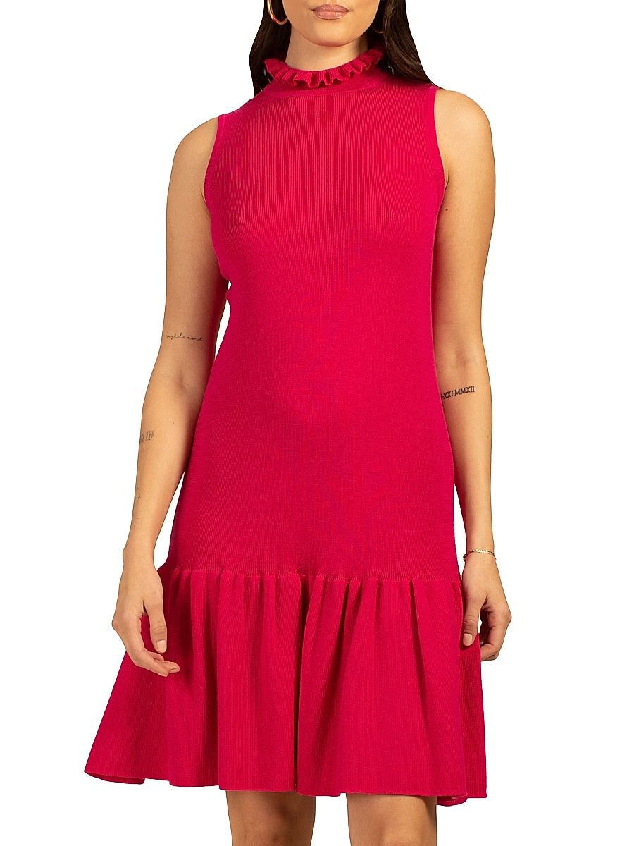 Women's Raya Merino Wool Sweater Dress - Pink Peppercorn - Size XL