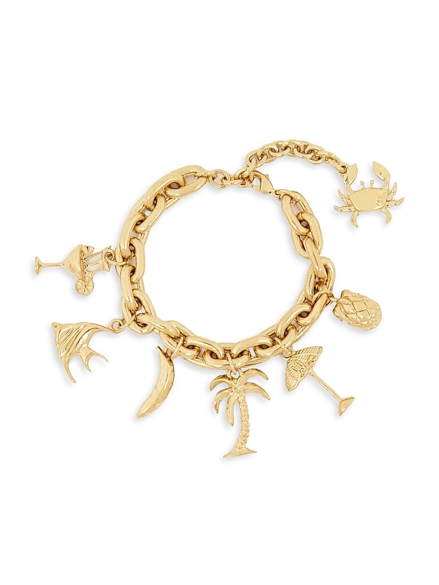 Women's Goldtone Charm Bracelet - Vintage Gold