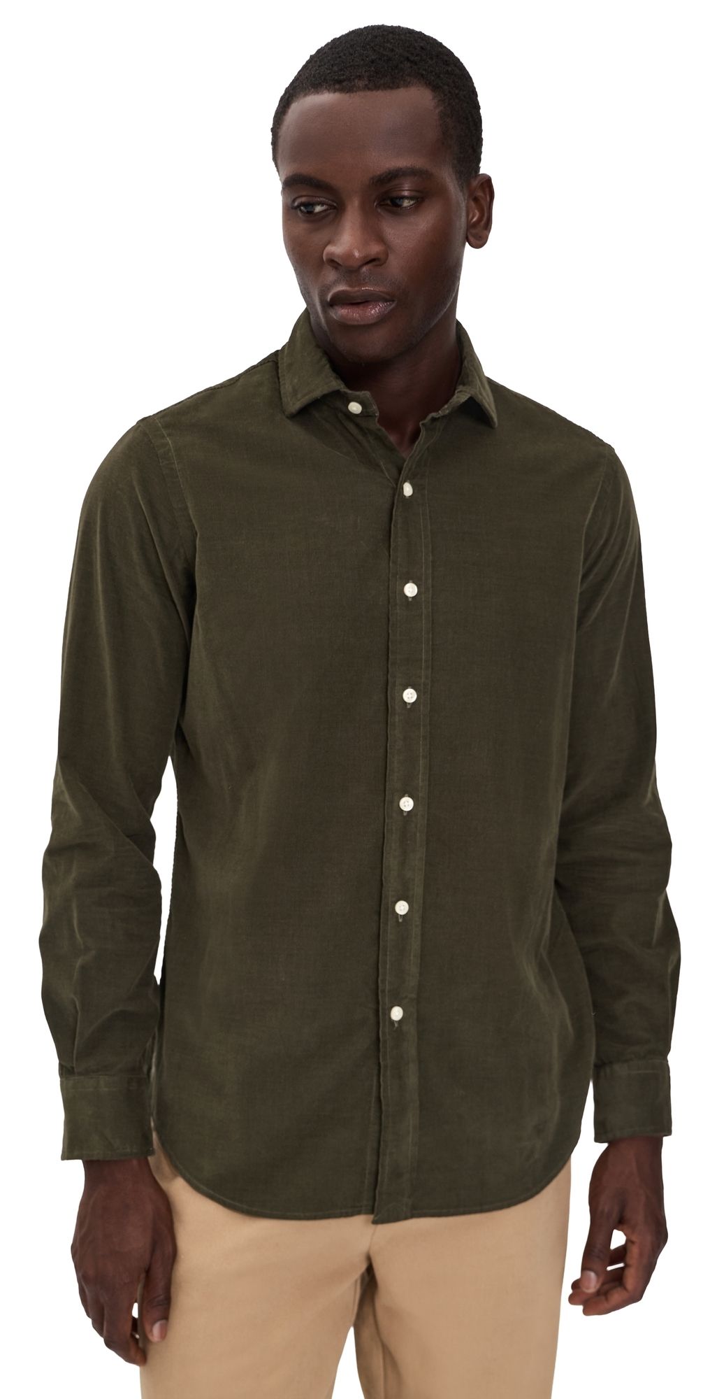 Polo Ralph Lauren Long Sleeve Corduroy Sport Shirt Company Olive M