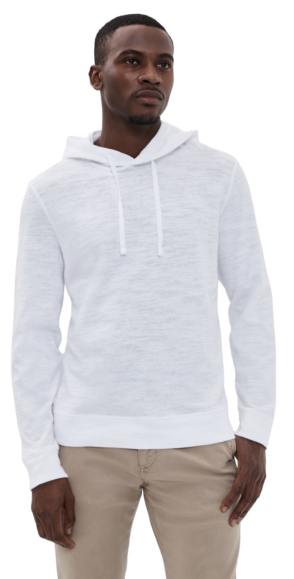 Faherty Sunwashed Slub Hoodie White M