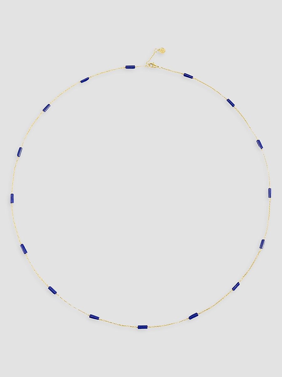 Women's Forza 18K-Gold-Plated & Lapis Lazuli Long Beaded Necklace - Lapis