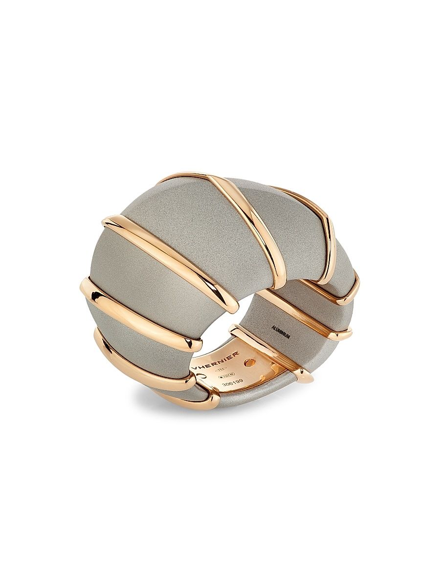 Women's Ardis Aluminum & 18K Rose Gold Ring - Aluminum - Size 6