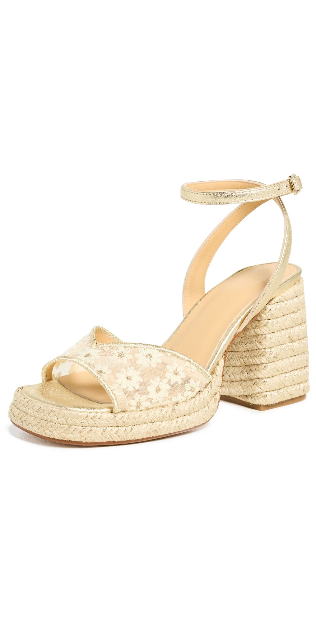 Castañer Valle Platform Sandals Blanco/Oro 36