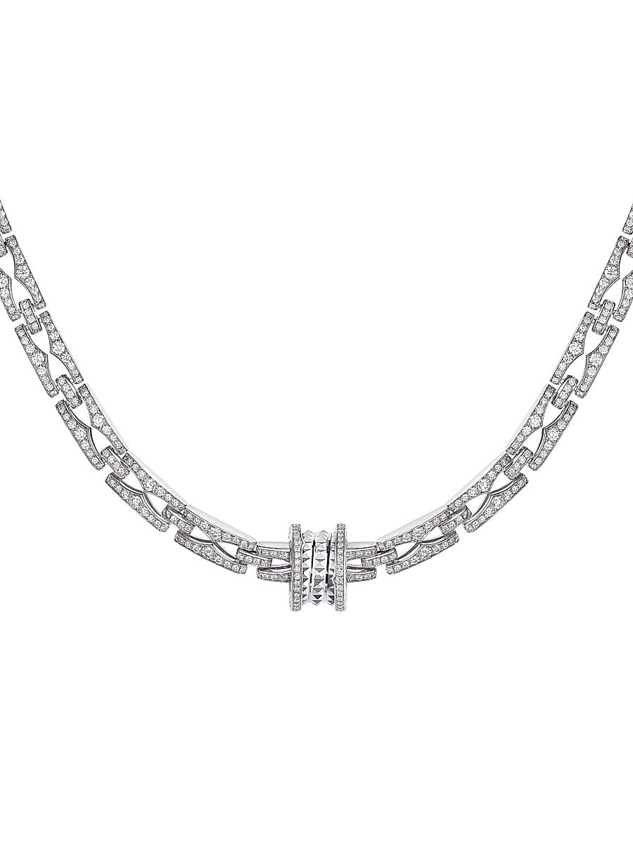 Women's B. zero1 18K White Gold & Diamond Necklace - White Gold