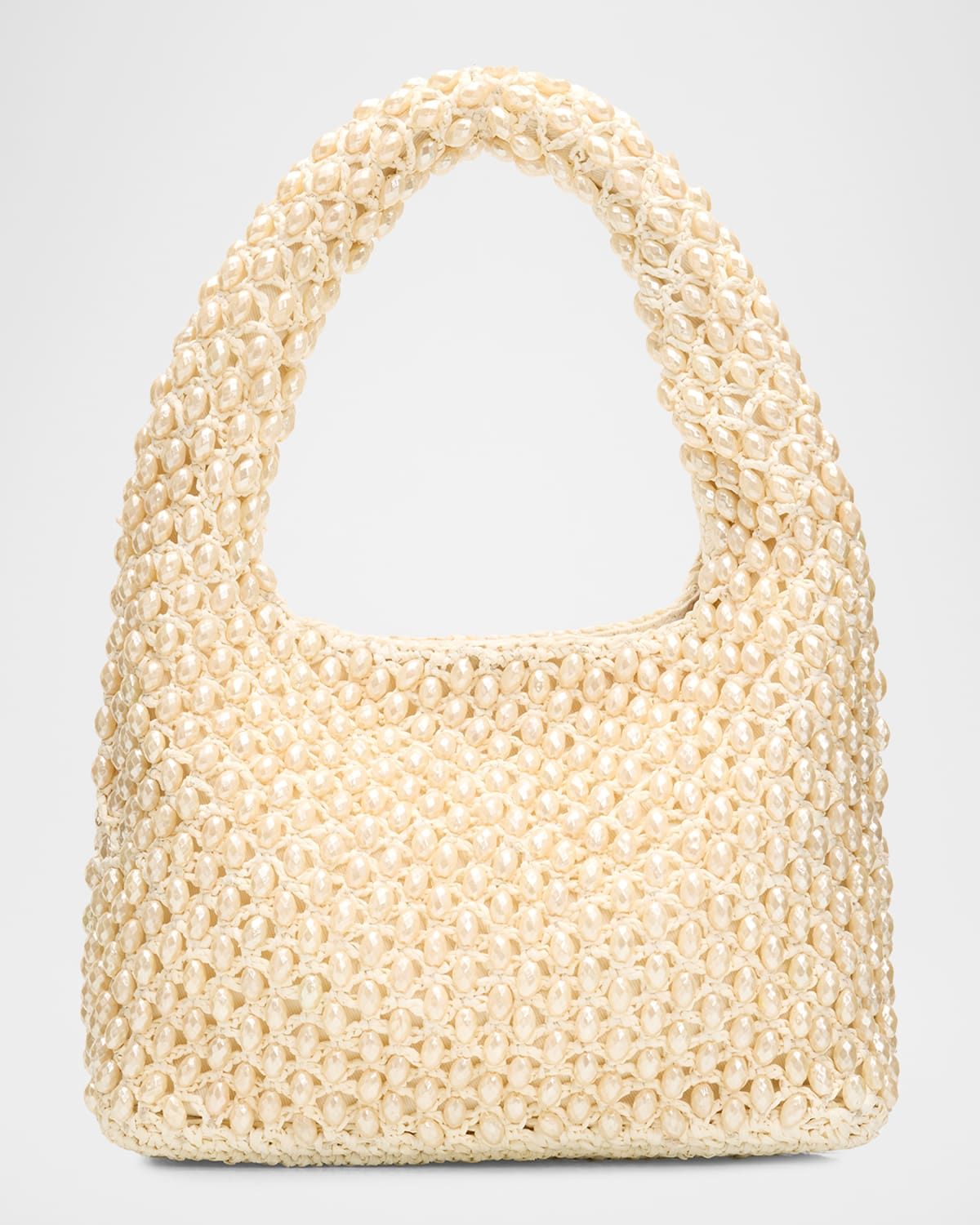 Perola Beaded Raffia Hobo Bag