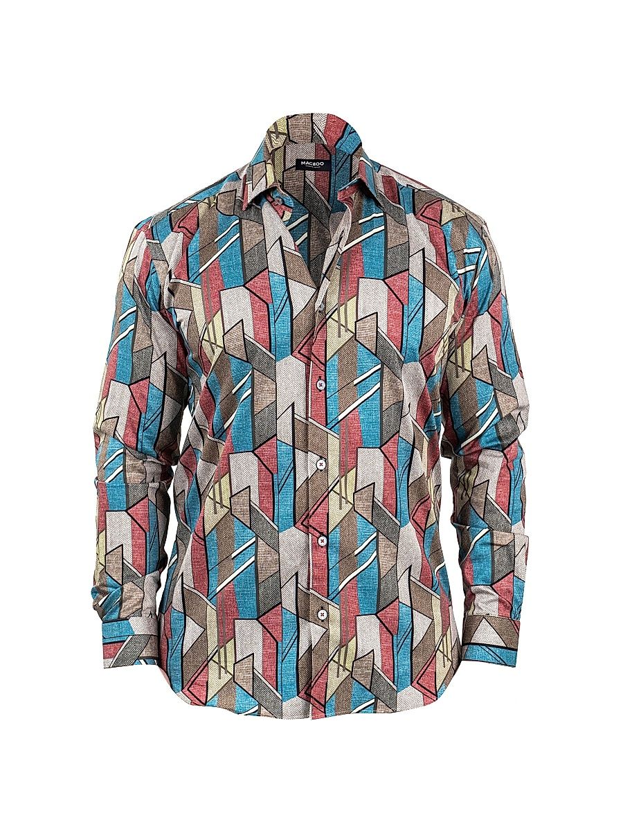 Men's Fibonacci Picasso Shirt - Multicolored - Size XL