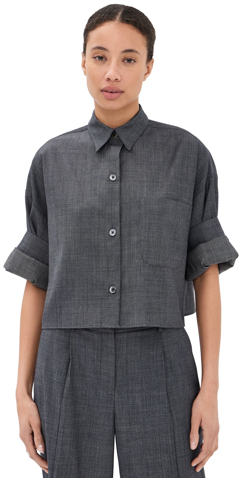 TWP Next Ex Button Down Top Medium Indigo P