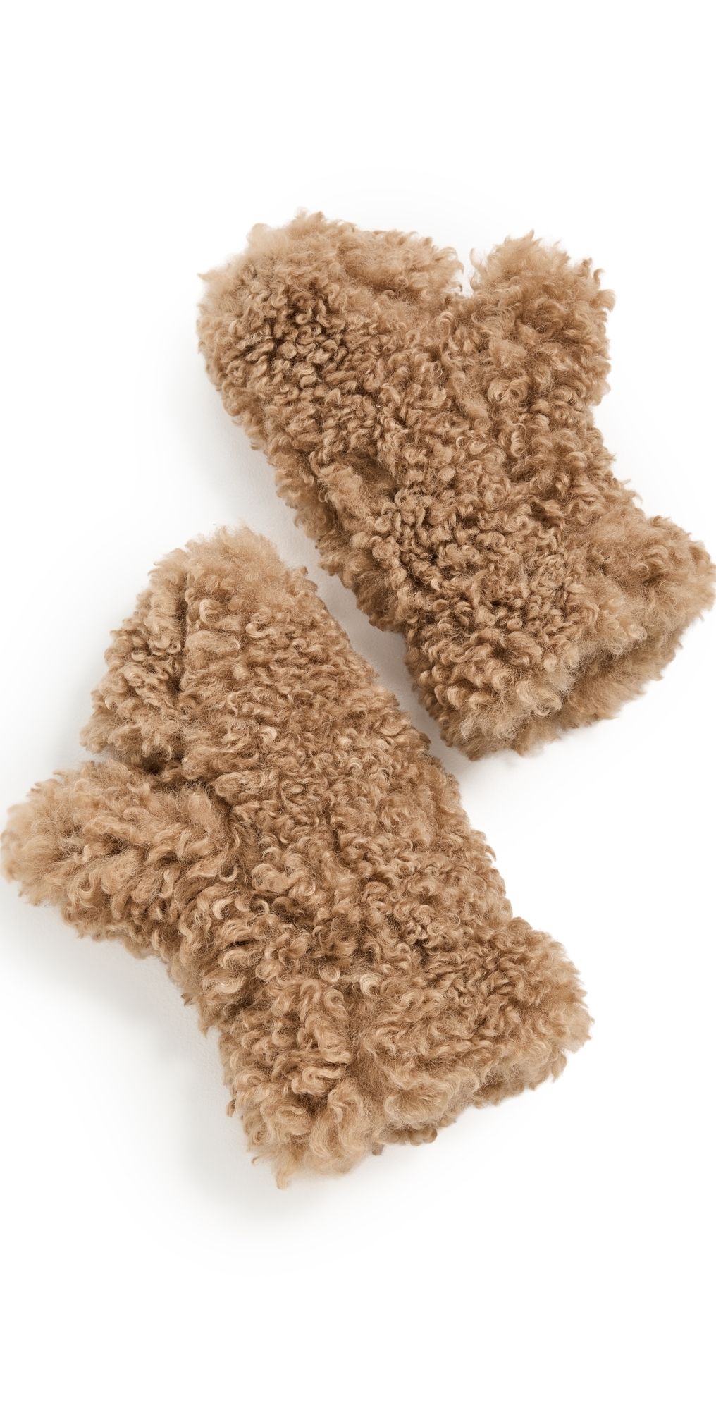 Apparis Coco Bouclette Gloves Camel One Size