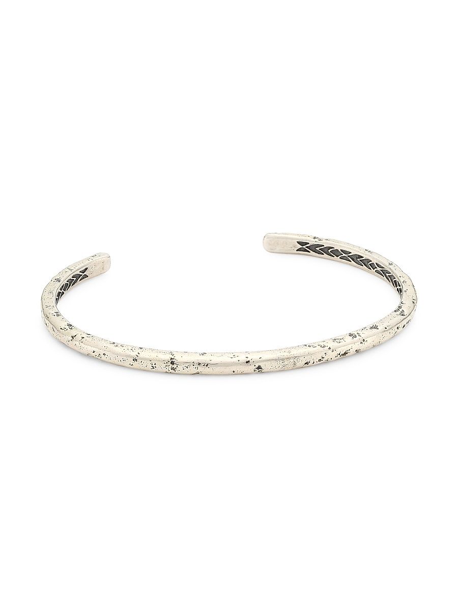 Men's Artisan Metals Silver Cuff Bracelet - Silver - Size Medium