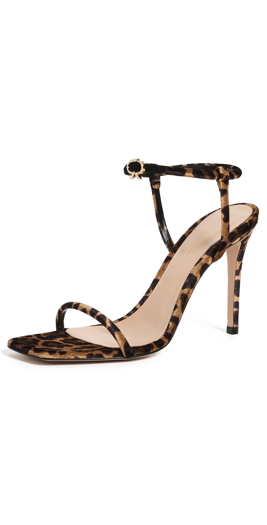 Gianvito Rossi Velvet Leopard Stiletto Heels Leopard Print 37