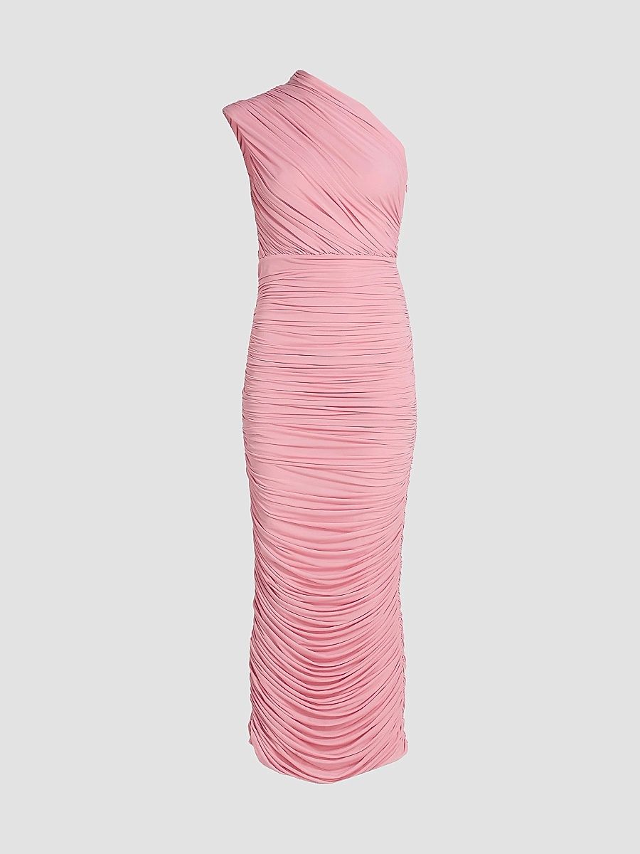 Ronny Kobo Women's Emina One-Shoulder Ruched Midi-Dress - Nougat - Size XS