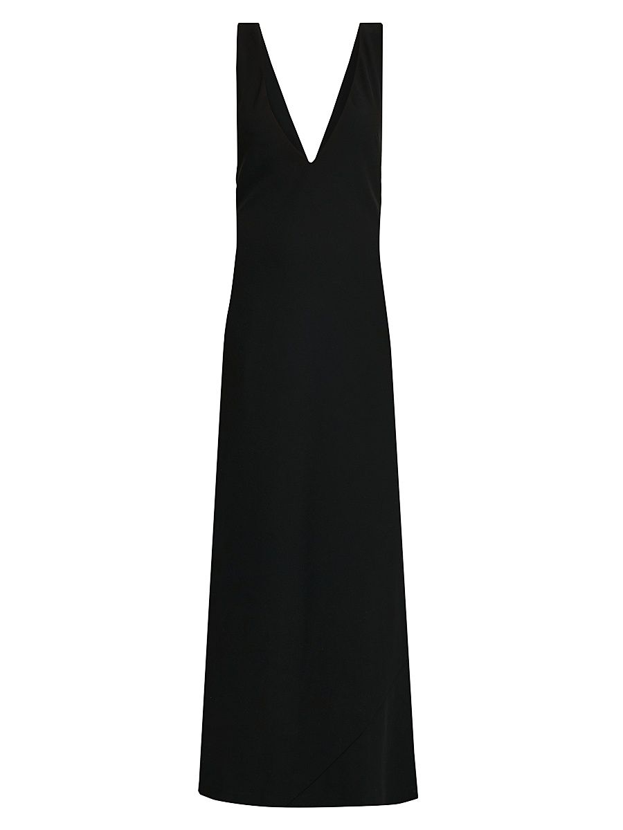 Women's Rhinestone Chains Stretch-Crepe Gown - Black - Size 12
